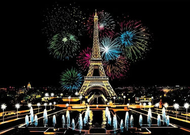 Scratch Art Eiffel Tower